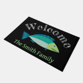 パーソナライズされた魚 ドアマット (アングル)