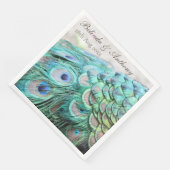 パーソナライズされた鮮やかエレガント孔雀の羽 (コーナー)