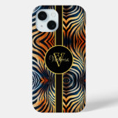 パーソナライズされた鮮やかゼブラの縞模様: カラフル Case-Mate iPhoneケース (裏面)