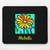 パーソナライズされた鮮やかモダントレンディーフローラ マウスパッド (正面)