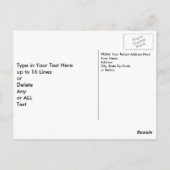 パーソナライズされた鷲と国旗の愛国的はがき ポストカード (裏面)