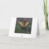 パーソナライズされた黄と黒の蝶 カード (裏面)