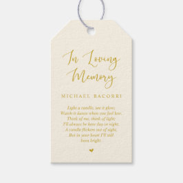パーソナライズされた黄モダン金ゴールド葬儀社 ギフトタグ