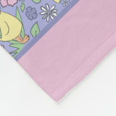 パーソナライズされた黄色のアヒルの花かわいい子供たち フリースブランケット (角)