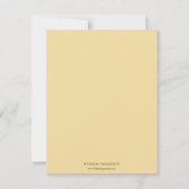 パーソナライズされた黄色の樺の木のカップル感謝のメモ 招待状 (裏面)