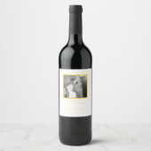 パーソナライズされた黄色ワインラベル（写真） ワインラベル (正面)