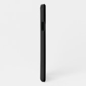 パーソナライズされた黒いモダンモノグラムミニマル名 iPhoneケース (右側)