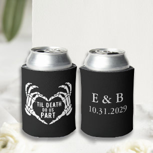 パーソナライズされた黒い結婚Til死 缶クーラー