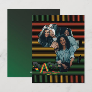 パーソナライズされた黒自由アフリカ系アメリカプライド シーズンカード