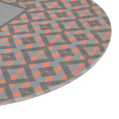 パーソナライズされた黒、灰色、オレンジ カッティングボード (角)