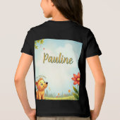 パーソナライズされた黒tシ子供へャツ トライブレンドＴシャツ (裏面)