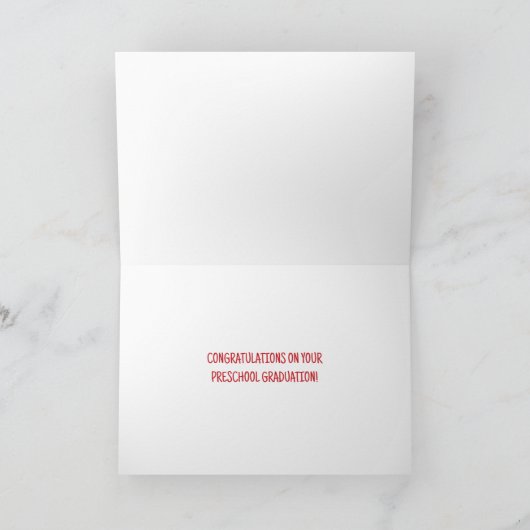 パーソナライズされた1つの頭が切れるCookieの卒業おめでとう カード (内部)