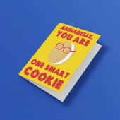 パーソナライズされた1つの頭が切れるCookieの卒業おめでとう カード