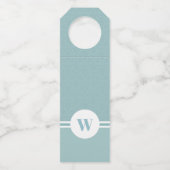 パーソナライズされた1グラム丸ストライプ枠，フローラ ボトルネックタグ (正面)