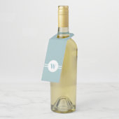 パーソナライズされた1グラム丸ストライプ枠，フローラ ボトルネックタグ (アングル)