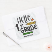 パーソナライズされた1年生 スクエアシール (封筒)