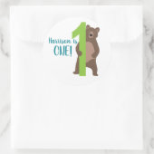 パーソナライズされた1歳のバースデーベモダンアーフェイバーバッグ ラウンドシール (バッグ)