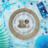 パーソナライズされた1歳の誕生日カウボーイをテーマ ペーパープレート (パーティー)