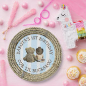 パーソナライズされた1歳の誕生日カウボーイをテーマ ペーパープレート (パーティー)