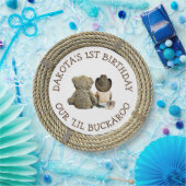 パーソナライズされた1歳の誕生日カウボーイをテーマ ペーパープレート (パーティー)