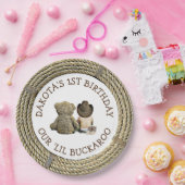 パーソナライズされた1歳の誕生日カウボーイをテーマ ペーパープレート (パーティー)