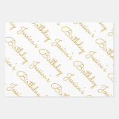 パーソナライズされた1歳の誕生日ベビーサンハッピーカワイイ ラッピングペーパーシート (正面)