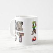 パーソナライズされた11モダン枚の写真最高のパパー コーヒーマグカップ (正面左)