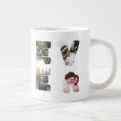 パーソナライズされた11モダン枚の写真最高のパパー ジャンボコーヒーマグカップ (右)