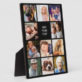 パーソナライズされた11枚の写真のコラージュ フォトプラーク (側面)
