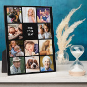 パーソナライズされた11枚の写真のコラージュ フォトプラーク (側面)