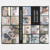 パーソナライズされた15フォトコラージュ フリースブランケット (正面(横))