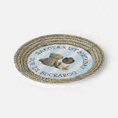 パーソナライズされた1th誕生日カウボーイをテーマにしたメッドケーキ ペーパープレート (アングル)