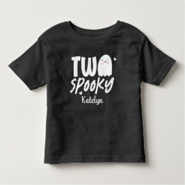 パーソナライズされた2つの怖いハロウィン2歳の誕生日 トドラーTシャツ
