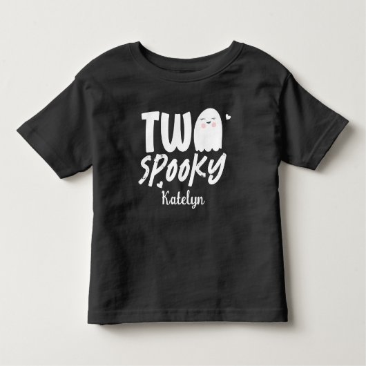 パーソナライズされた2つの怖いハロウィン2歳の誕生日 トドラーTシャツ (正面)