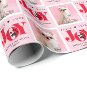パーソナライズされた2フォトペットドッグJOY ラッピングペーパー (ロールコーナー)