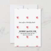 パーソナライズされた2年目の誕生日招待カード カード (裏面)