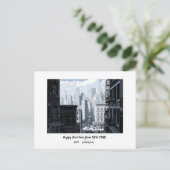 パーソナライズされた2025年ハッピーニューイヤー ニューヨーク シーズンポストカード (スタンド正面)