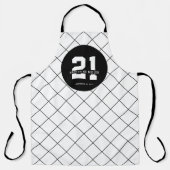 パーソナライズされた21歳モダン日エレガント エプロン (正面)