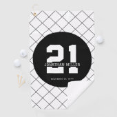 パーソナライズされた21歳モダン日エレガント ゴルフタオル (インサイチュ)