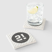 パーソナライズされた21歳モダン日エレガント ストーンコースター (横)