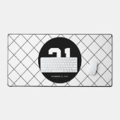 パーソナライズされた21歳モダン日エレガント デスクマット (キーボード&マウス)