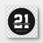 パーソナライズされた21歳モダン日エレガント フォトプラーク (正面)