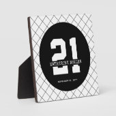 パーソナライズされた21歳モダン日エレガント フォトプラーク (正面)