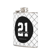 パーソナライズされた21歳モダン日エレガント フラスク (左)