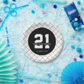 パーソナライズされた21歳モダン日エレガント ペーパープレート (パーティー)