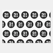 パーソナライズされた21歳モダン日エレガント ラッピングペーパーシート (正面3)