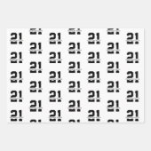 パーソナライズされた21歳モダン日エレガント ラッピングペーパーシート (正面2)