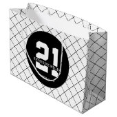 パーソナライズされた21歳モダン日エレガント ラージペーパーバッグ (裏面アングル)