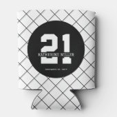 パーソナライズされた21歳モダン日エレガント 缶クーラー (裏面)