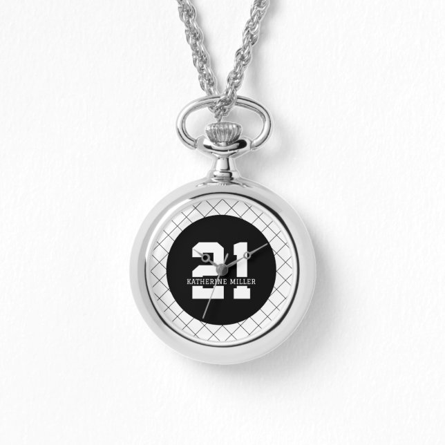 パーソナライズされた21歳モダン日エレガント 腕時計 (正面)